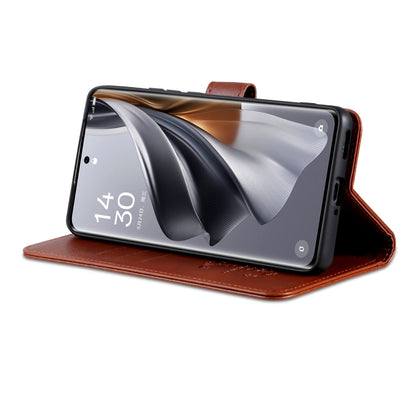 For OPPO Find X7 Ultra AZNS Sheepskin Texture Flip Leather Phone Case(Brown) - Find X7 Ultra Cases by AZNS | Online Shopping UK | buy2fix