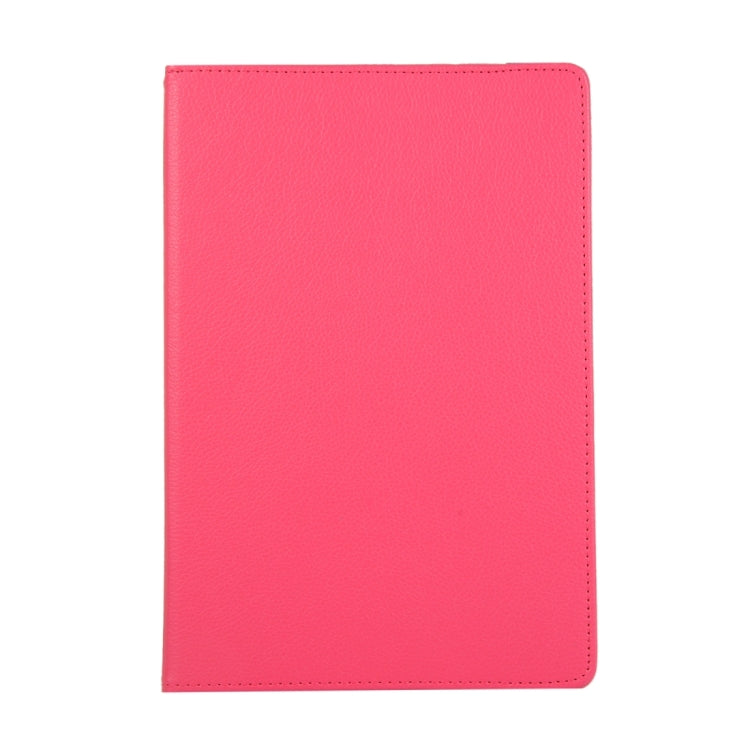 For Samsung Galaxy Tab S9 Ultra 360 Degrees Rotation Holder Litchi Texture Leather Tablet Case(Rose Red) - Galaxy Tab S9 Ultra Cases by buy2fix | Online Shopping UK | buy2fix