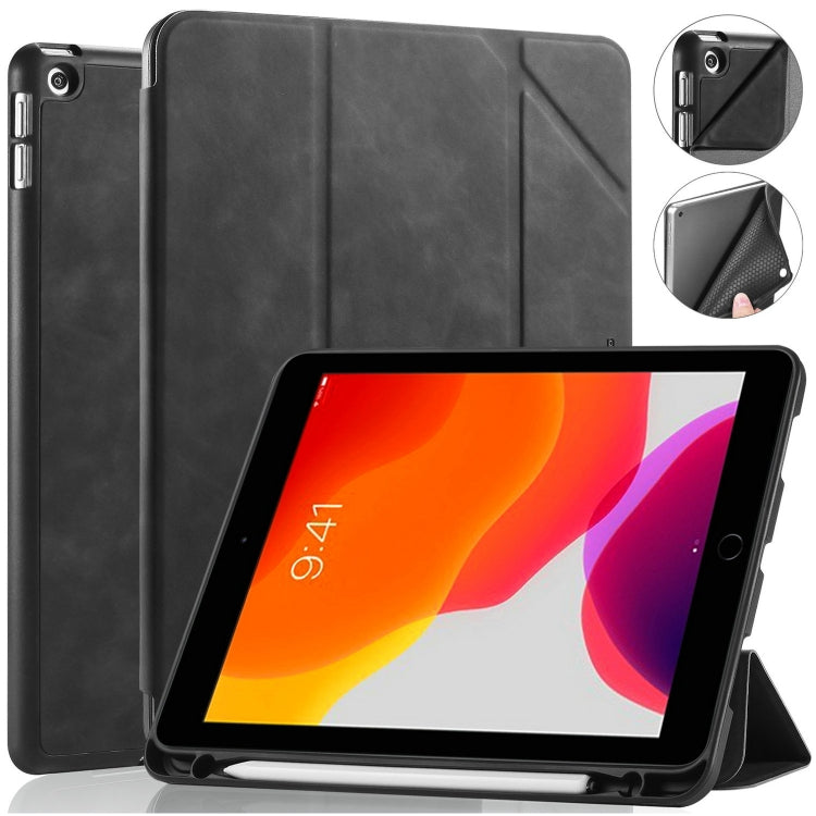 For iPad 10.2 2021 / 2020 / 2019 DG.MING See Series Horizontal Flip Leather Case with Holder & Pen Holder(Black) - iPad 10.2 Cases by DG.MING | Online Shopping UK | buy2fix