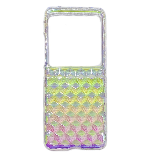 For Motorola Razr 40 Ultra Colorful Diamond Texture PC Phone Case(Gradient Pink Green) - Motorola Cases by buy2fix | Online Shopping UK | buy2fix