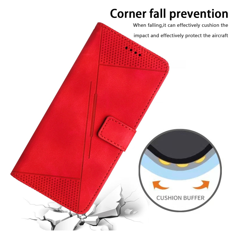 For Motorola Moto G Power 5G 2024 Dream Triangle Leather Phone Case with Lanyard(Red) - Motorola Cases by buy2fix | Online Shopping UK | buy2fix