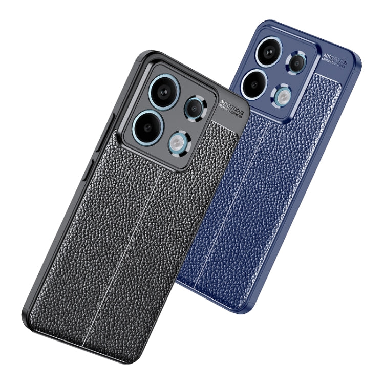 For Xiaomi Redmi Note 13 Pro Litchi Texture Shockproof TPU Phone Case(Blue) - Note 13 Pro Cases by buy2fix | Online Shopping UK | buy2fix
