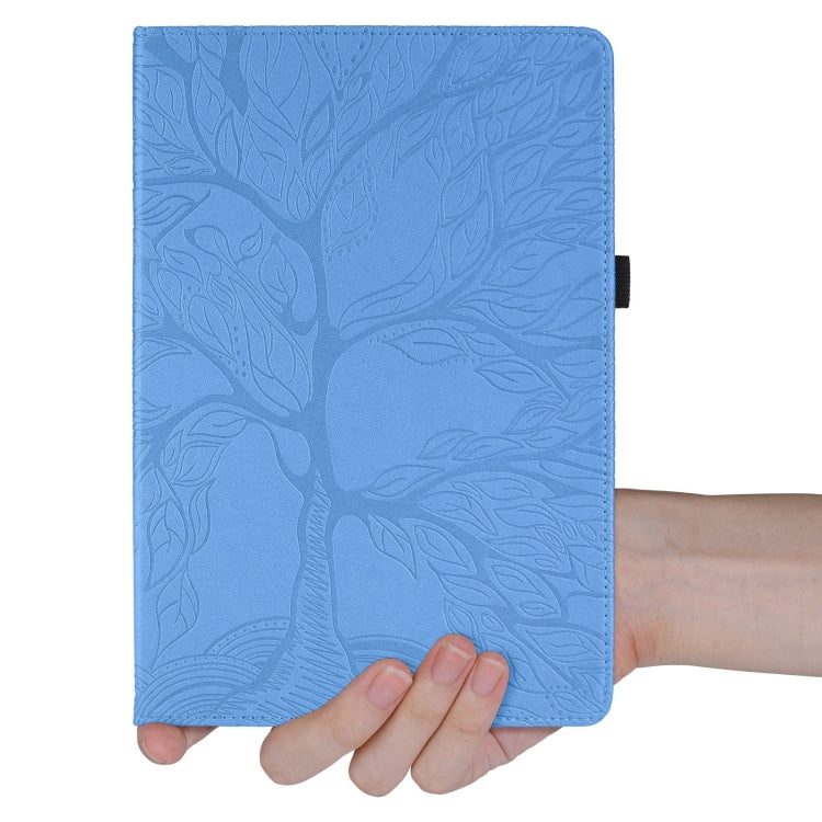 For iPad Pro 13 2024 Tree Life Embossed Rotation Leather Smart Tablet Case(Blue) - iPad Pro 13 2024 Cases by buy2fix | Online Shopping UK | buy2fix