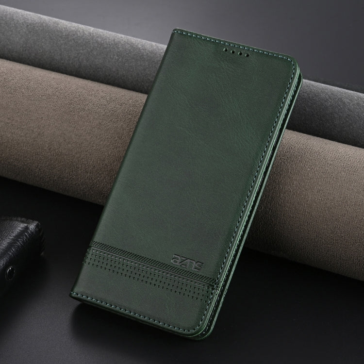 For OPPO Find X7 AZNS Magnetic Calf Texture Flip Leather Phone Case(Dark Green) - OPPO Cases by AZNS | Online Shopping UK | buy2fix