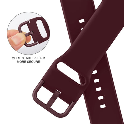 For Apple Watch SE 2022 40mm Pin Buckle Silicone Watch Band(Wine Red) - Watch Bands by buy2fix | Online Shopping UK | buy2fix