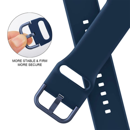 For Apple Watch Series 6 44mm Pin Buckle Silicone Watch Band(Abyss Blue) - Watch Bands by buy2fix | Online Shopping UK | buy2fix