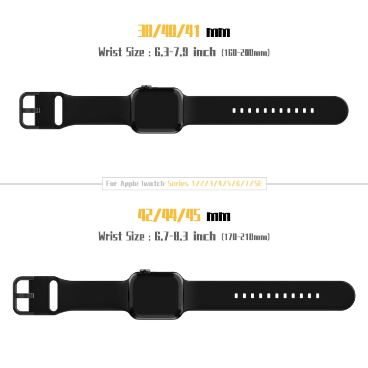 For Apple Watch Series 4 40mm Pin Buckle Silicone Watch Band(Black) - Watch Bands by buy2fix | Online Shopping UK | buy2fix