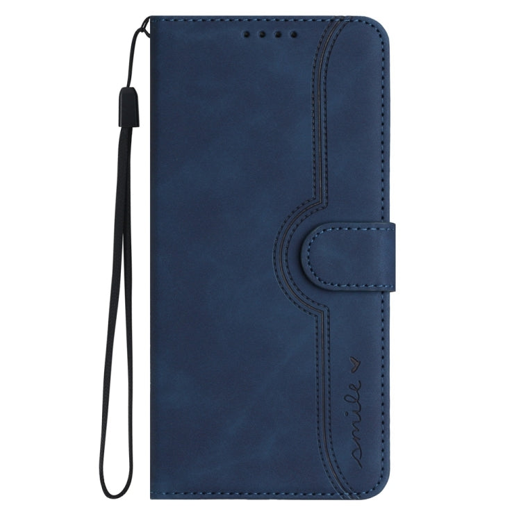 For Motorola Edge 5G 2024 Heart Pattern Skin Feel Leather Phone Case(Royal Blue) - Motorola Cases by buy2fix | Online Shopping UK | buy2fix