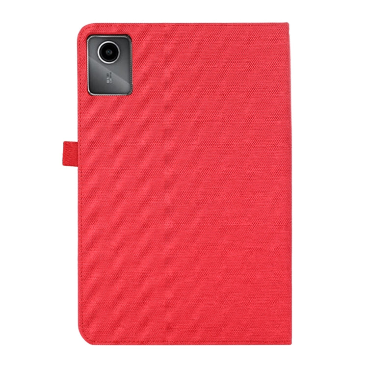 For Lenovo Tab M11 / Xiaoxin Pad 11 2024 Horizontal Flip TPU + Fabric PU Leather Tablet Case(Red) - Lenovo by buy2fix | Online Shopping UK | buy2fix