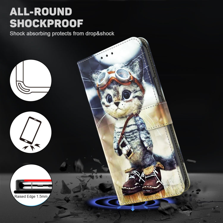 For Samsung Galaxy S24+ 5G 3D Painted Leather Phone Case(Naughty Cat) - Galaxy S24+ 5G Cases by buy2fix | Online Shopping UK | buy2fix