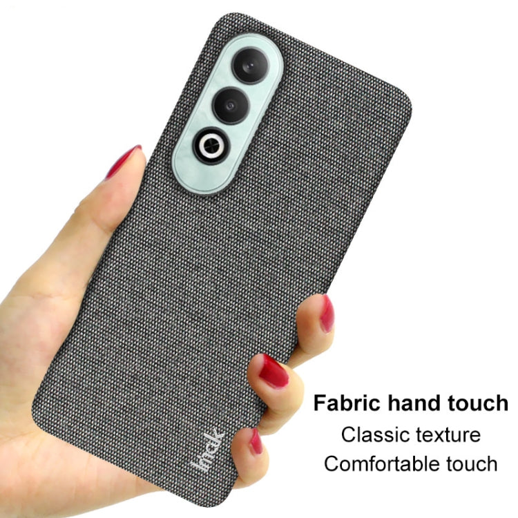 For OnePlus Nord CE4 5G imak Ruiyi Series Cloth Texture PU + PC Phone Case(Dark Grey) - OnePlus Cases by imak | Online Shopping UK | buy2fix