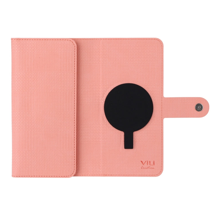 For iPhone 14 Plus ViLi GHB Series MagSafe Magnetic Zipper Leather Phone Case(Pink) - iPhone 14 Plus Cases by ViLi | Online Shopping UK | buy2fix