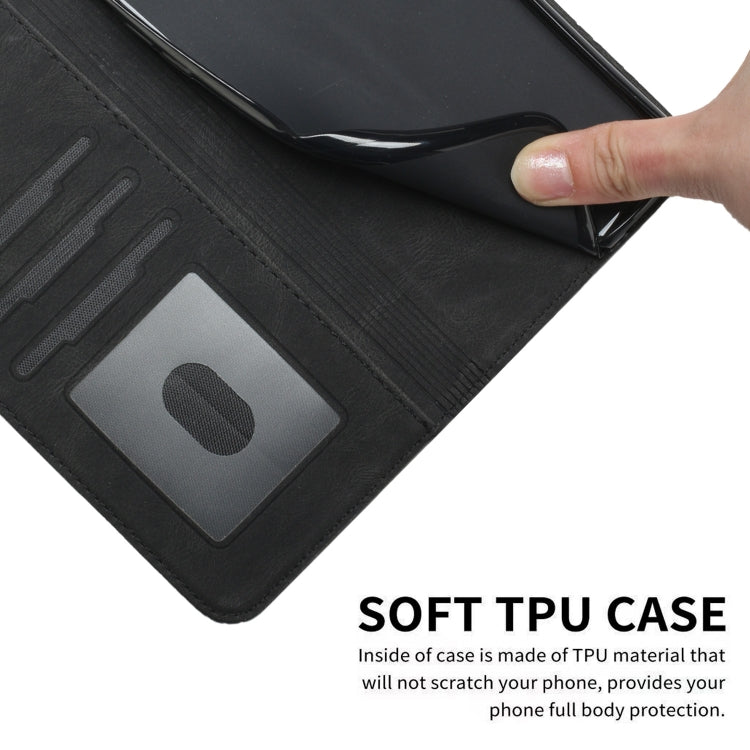 For Motorola Moto G Stylus 5G 2024 Cubic Skin Feel Flip Leather Phone Case(Black) - Motorola Cases by buy2fix | Online Shopping UK | buy2fix