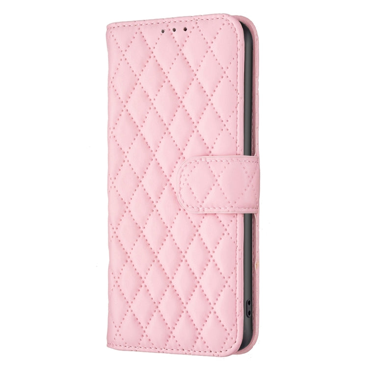 For Motorola Moto G24 Diamond Lattice Wallet Flip Leather Phone Case(Pink) - Motorola Cases by buy2fix | Online Shopping UK | buy2fix