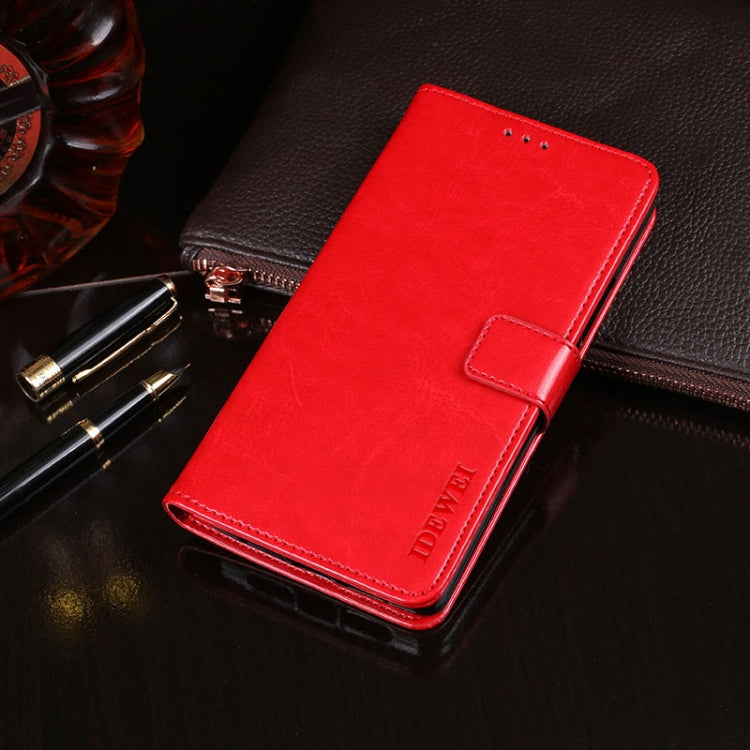 For Blackview A80 idewei Crazy Horse Texture Horizontal Flip Leather Case with Holder & Card Slots & Wallet(Red) - More Brand by idewei | Online Shopping UK | buy2fix