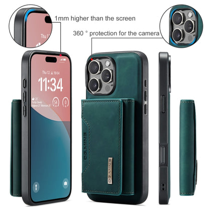 For iPhone 16 Pro DG.MING M2 Series 3-Fold Card Bag Wallet Leather Phone Case(Green) - iPhone 16 Pro Cases by DG.MING | Online Shopping UK | buy2fix