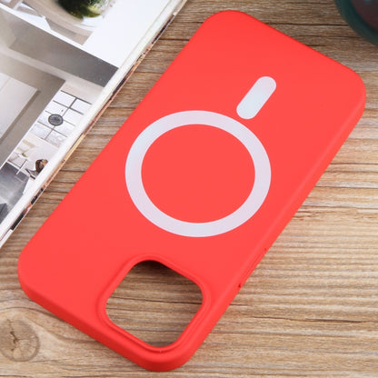 For iPhone 14 Plus MagSafe Liquid Silicone Phone Case(Red) - iPhone 14 Plus Cases by buy2fix | Online Shopping UK | buy2fix