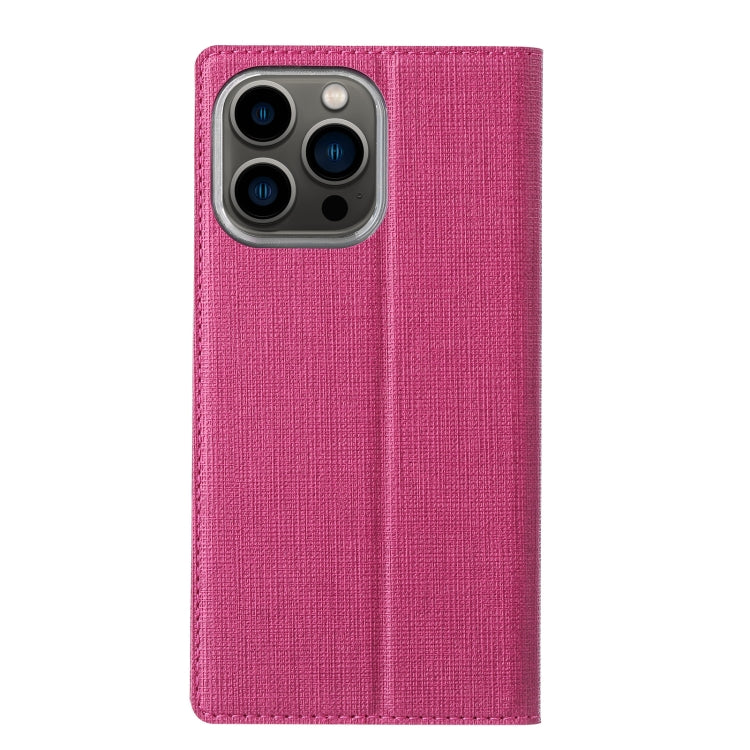 For iPhone 15 Pro Max ViLi DMX Series Shockproof TPU + PU Leather Magnetic Attraction Horizontal Flip Case(Rose Red) - iPhone 15 Pro Max Cases by ViLi | Online Shopping UK | buy2fix