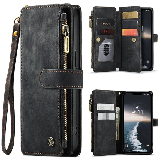 For iPhone 15 Plus CaseMe C30 Multifunctional Leather Phone Case(Black) - iPhone 15 Plus Cases by CaseMe | Online Shopping UK | buy2fix