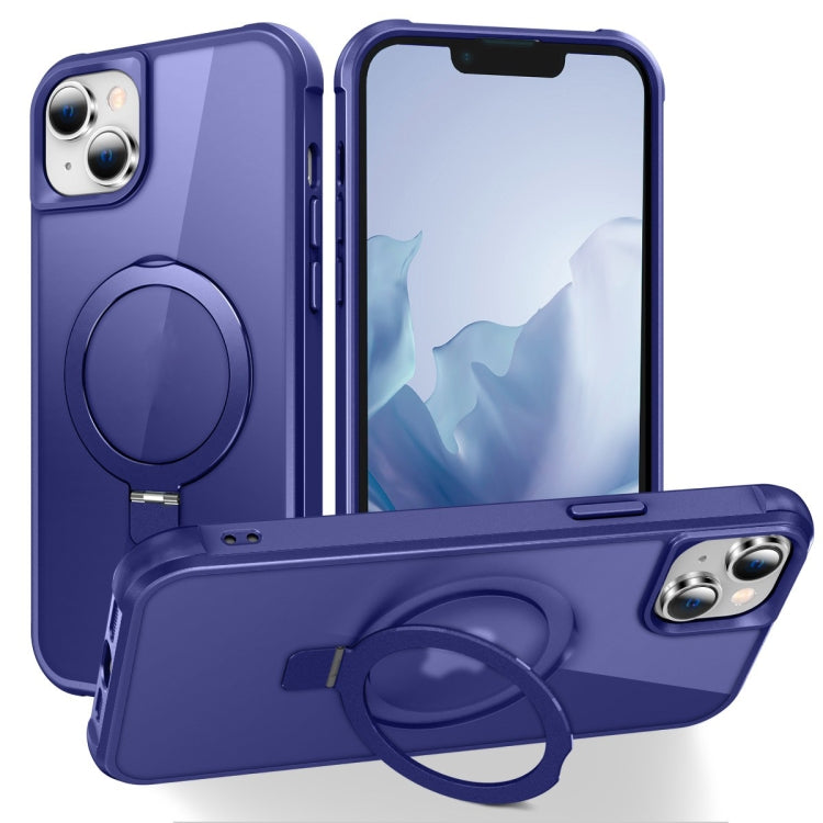 For iPhone 15 MagSafe Magnetic Holder Phone Case(Klein Blue) - iPhone 15 Cases by buy2fix | Online Shopping UK | buy2fix