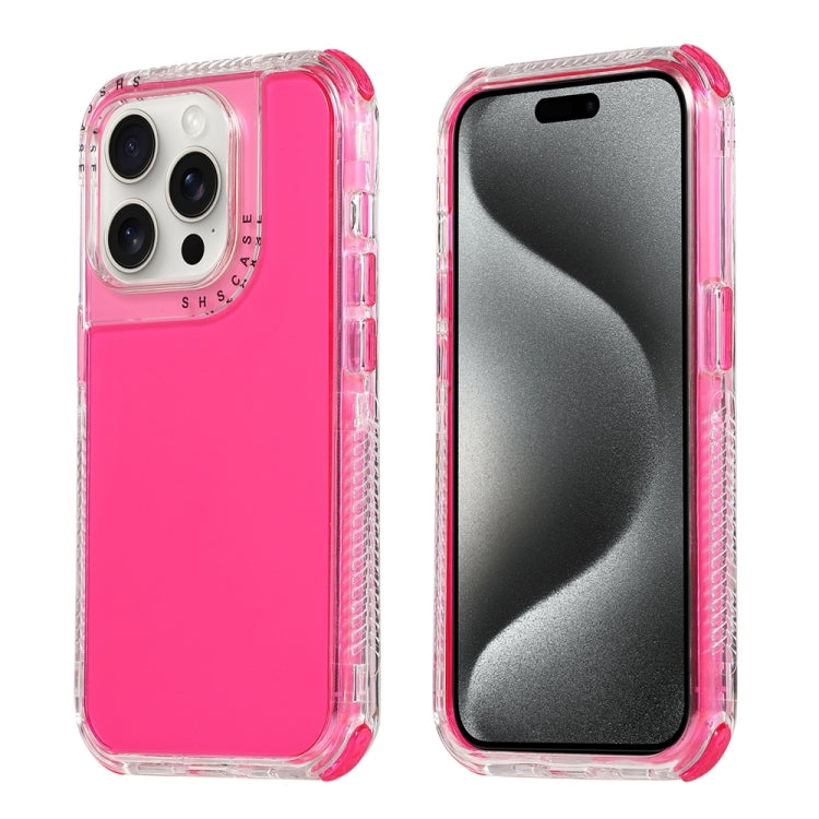 For iPhone 16 Pro Dreamland 3 in 1 Clear Color Transparent Frame PC + TPU Phone Case(Rose Red) - iPhone 16 Pro Cases by buy2fix | Online Shopping UK | buy2fix