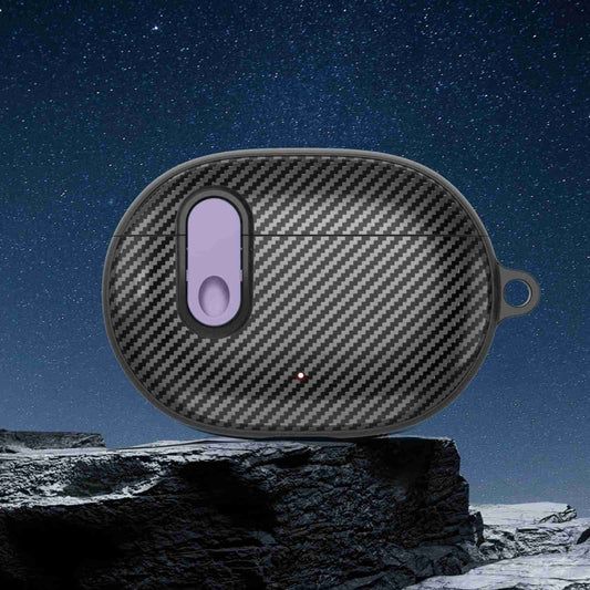 For Beats Studio Buds Switch Carbon Fiber Wireless Earphones Protective Case(Black Purple) - Other Case by buy2fix | Online Shopping UK | buy2fix