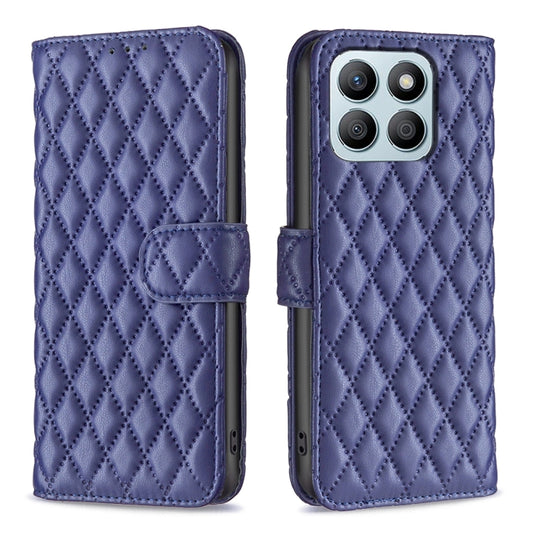 For Honor X8b Diamond Lattice Wallet Flip Leather Phone Case(Blue) - Honor Cases by buy2fix | Online Shopping UK | buy2fix