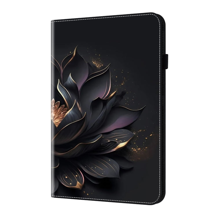 For Samsung Galaxy Tab S9 Ultra Crystal Texture Painted Leather Tablet Case(Purple Lotus) - Galaxy Tab S9 Ultra Cases by buy2fix | Online Shopping UK | buy2fix