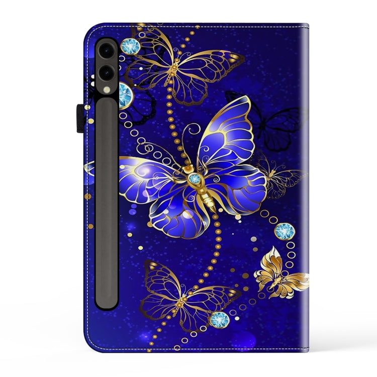 For Samsung Galaxy Tab S7+ / S8+ / S9+ Crystal Texture Painted Leather Tablet Case(Diamond Butterflies) - Galaxy Tab S9+ Cases by buy2fix | Online Shopping UK | buy2fix