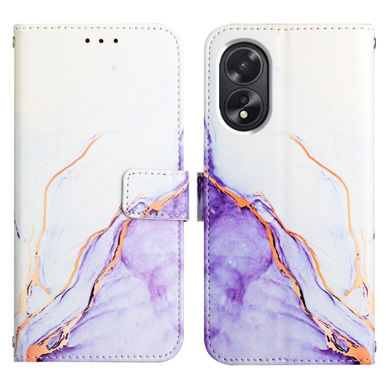 For OPPO A38 4G Global PT003 Marble Pattern Flip Leather Phone Case(LS006) - A38 Cases by buy2fix | Online Shopping UK | buy2fix
