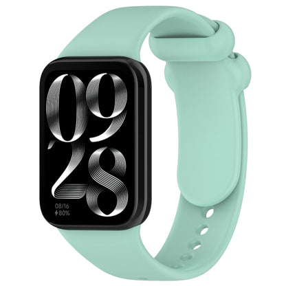 For Xiaomi Mi Band 8 Pro Solid Color Black Buckle Silicone Watch Band(Teal) - Watch Bands by buy2fix | Online Shopping UK | buy2fix