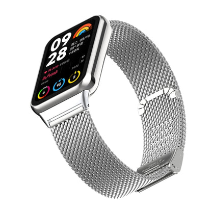 For Xiaomi Mi Band 8 Pro 18mm Steel Mesh Buckle Metal Watch Band(Silver) - Watch Bands by buy2fix | Online Shopping UK | buy2fix