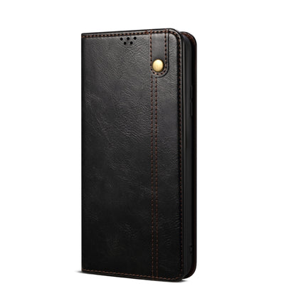 For Xiaomi Redmi Turbo 3 Oil Wax Crazy Horse Texture Leather Phone Case(Black) - Xiaomi Cases by buy2fix | Online Shopping UK | buy2fix