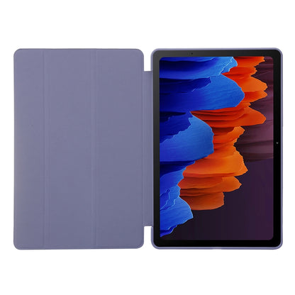 For Samsung Galaxy Tab S9+ 3-Fold Holder Silicone Leather Tablet Case(Black) - Galaxy Tab S9+ Cases by buy2fix | Online Shopping UK | buy2fix