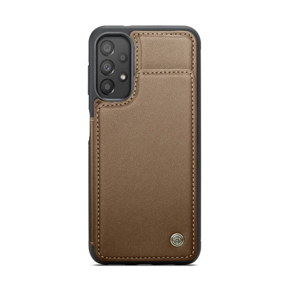 For Samsung Galaxy A33 5G CaseMe C22 Card Slots Holder RFID Anti-theft Phone Case(Brown) - Galaxy Phone Cases by CaseMe | Online Shopping UK | buy2fix