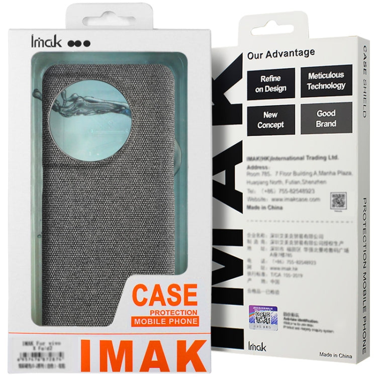 For Huawei Pura 70 Pro / 70 Pro+ imak Ruiyi Series Cloth Texture PU + PC Phone Case(Light Grey) - Huawei Cases by imak | Online Shopping UK | buy2fix