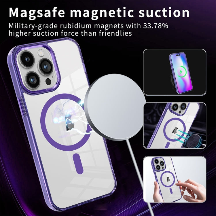 For iPhone 13 Pro Max Ice Color Magnetic Series PC + Acrylic Magsafe Phone Case(Purple) - iPhone 13 Pro Max Cases by buy2fix | Online Shopping UK | buy2fix