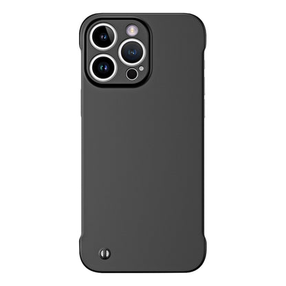 For iPhone 14 Pro Max Frameless Metallic Paint Hybrid PC Phone Case(Matte Black) - iPhone 14 Pro Max Cases by buy2fix | Online Shopping UK | buy2fix