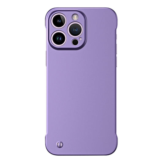 For iPhone 14 Pro Max Frameless Metallic Paint Hybrid PC Phone Case(Deep Purple) - iPhone 14 Pro Max Cases by buy2fix | Online Shopping UK | buy2fix