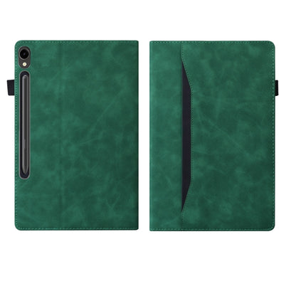 For Samsung Galaxy Tab S9 FE Splicing Shockproof Leather Tablet Case(Green) - Galaxy Tab S9 FE by buy2fix | Online Shopping UK | buy2fix