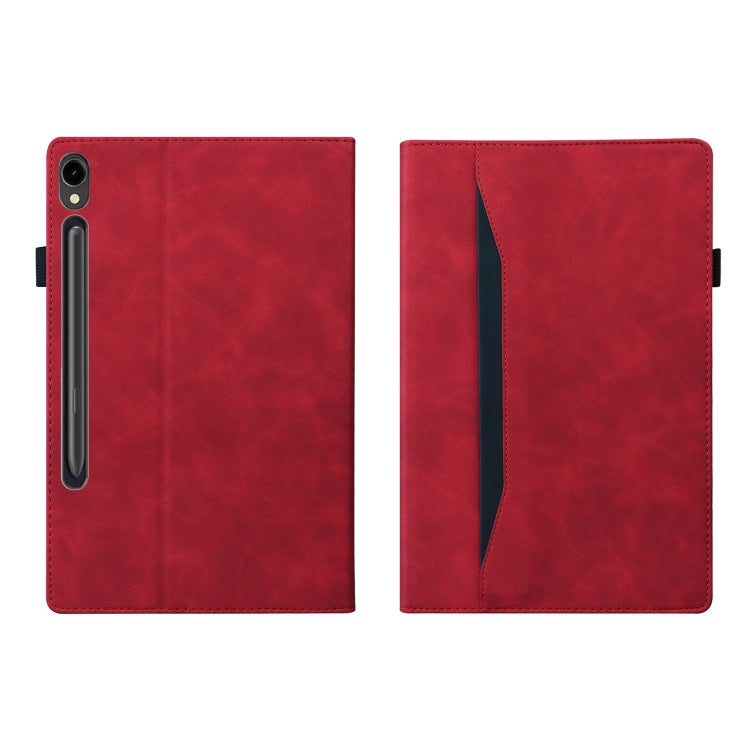 For Samsung Galaxy Tab S9 Ultra /S8 Ultra Splicing Shockproof Leather Tablet Case(Red) - Galaxy Tab S9 Ultra Cases by buy2fix | Online Shopping UK | buy2fix