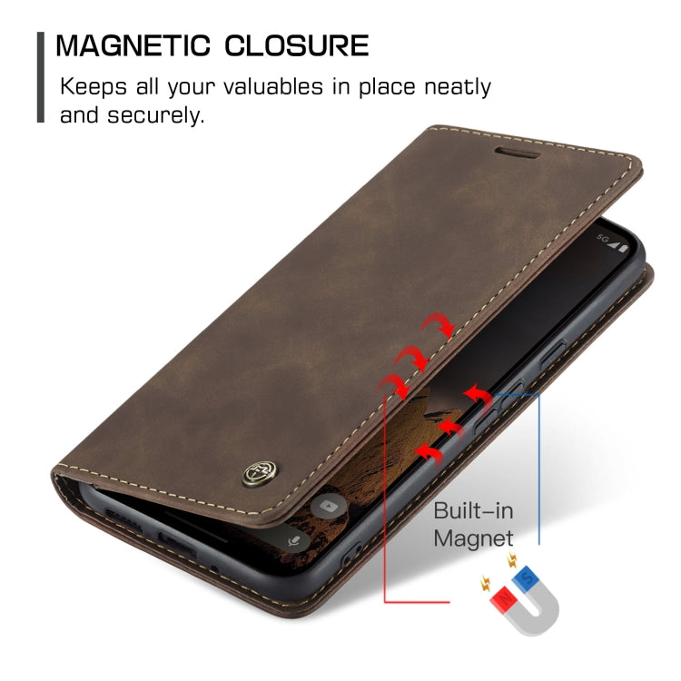 For Google Pixel 9 / 9 Pro CaseMe 013 Multifunctional Horizontal Flip Leather Phone Case(Coffee) - Google Cases by CaseMe | Online Shopping UK | buy2fix