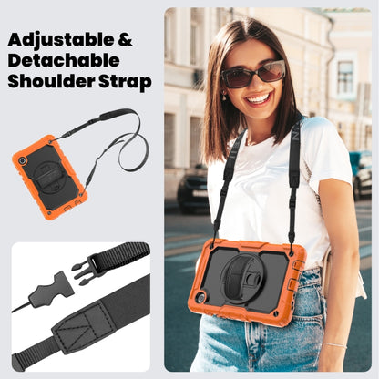 For Samsung Galaxy Tab A9 Silicone + PC Tablet Case with Shoulder Strap(Orange) - Galaxy Tab A9 by buy2fix | Online Shopping UK | buy2fix