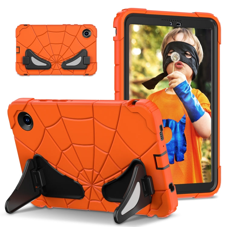 For Samsung Galaxy Tab A9 Spider Silicone Hybrid PC Shockproof Tablet Case(Orange Black) - Galaxy Tab A9 by buy2fix | Online Shopping UK | buy2fix