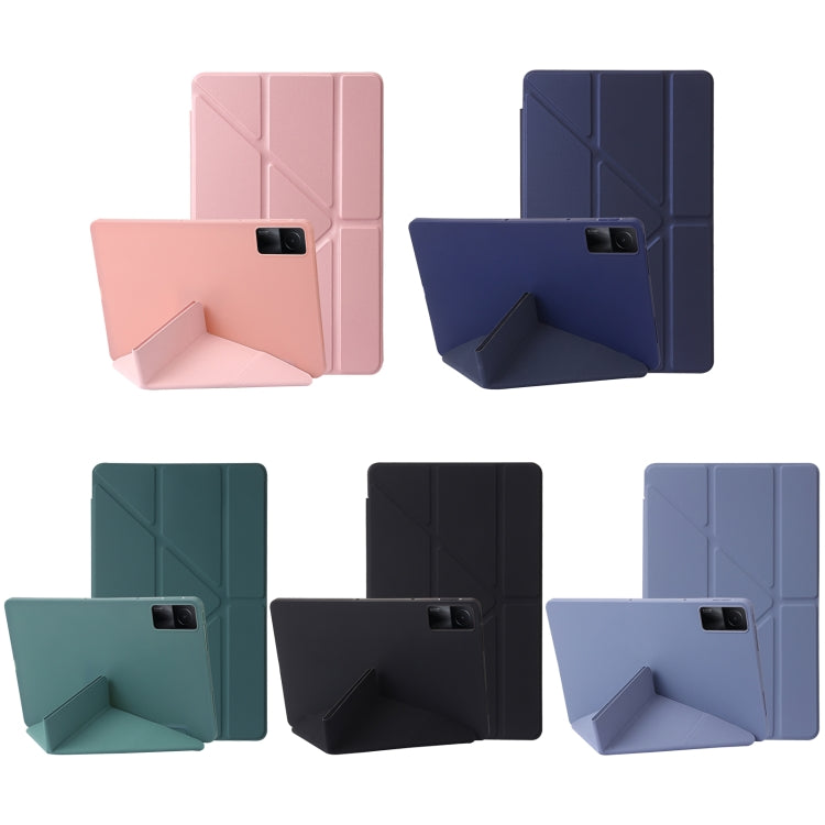 For Xiaomi Redmi Pad SE Deformation Silicone Leather Tablet Case(Black) - More Tablet Cases by buy2fix | Online Shopping UK | buy2fix