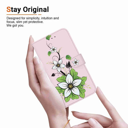 For Samsung Galaxy S24 Ultra 5G Crystal Texture Colored Drawing Leather Phone Case(Lily) - Galaxy S24 Ultra 5G Cases by buy2fix | Online Shopping UK | buy2fix