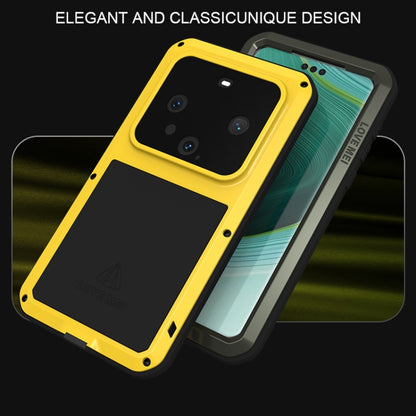 For Huawei Mate 60 Pro / 60 Pro+ LOVE MEI Metal Shockproof Life Waterproof Dustproof Phone Case(Yellow) - Huawei Cases by LOVE MEI | Online Shopping UK | buy2fix