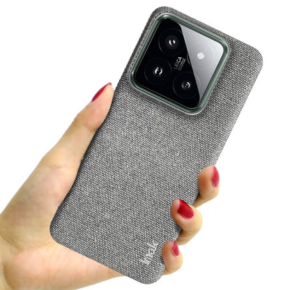 For Xiaomi 14 Pro 5G imak Ruiyi Series Cloth Texture PU + PC Phone Case(Light Grey) - 14 Pro Cases by imak | Online Shopping UK | buy2fix