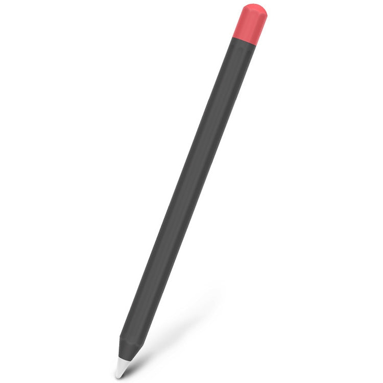 For Apple Pencil 2 Stylus Touch Pen Split Contrast Color Silicone Protective Case(Classic Red and Black) - Pencil Accessories by buy2fix | Online Shopping UK | buy2fix