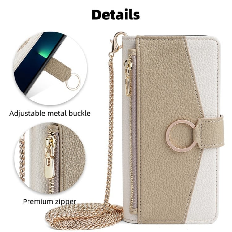 For Samsung Galaxy S21+ 5G Crossbody Litchi Texture Leather Phone Case(White) - Galaxy S21+ 5G Cases by buy2fix | Online Shopping UK | buy2fix